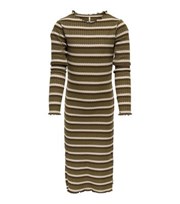 KIDS ONLY Cream Stripe Textured Jersey Midi Dress